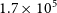 1.7 times 10 Superscript 5