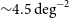 tilde 4.5 normal d normal e normal g Superscript negative 2