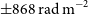 plus or minus 868 normal r normal a normal d normal m Superscript negative 2