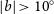 StartAbsoluteValue b EndAbsoluteValue greater than 10 Superscript ring