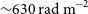tilde 630 normal r normal a normal d normal m Superscript negative 2