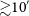 greater than or equivalent to 10 prime
