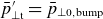 p overbar prime Subscript up tack t Baseline equals p overbar Subscript up tack 0 comma bump
