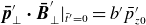 bold italic p overbar prime Subscript up tack Baseline bold dot bold italic upper B overbar Subscript up tack Superscript prime Baseline vertical bar Subscript t overbar prime equals 0 Baseline equals b prime p overbar prime Subscript z Baseline 0