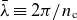 lamda overbar identical to 2 pi divided by n Subscript c