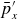 p overbar prime Subscript x
