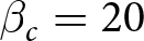 beta c equals 20