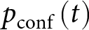 pconf left parenthesis t right parenthesis