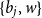 StartSet b Subscript j Baseline comma w EndSet