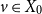 v element of upper X 0