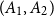 left parenthesis upper A 1 comma upper A 2 right parenthesis