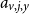 a Subscript v comma j comma y