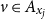 v element of upper A Subscript x Sub Subscript j