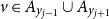 v element of upper A Subscript y Sub Subscript j minus 1 union upper A Subscript y Sub Subscript j plus 1