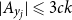 StartAbsoluteValue upper A Subscript y Sub Subscript j Subscript Baseline EndAbsoluteValue less than or slanted equals 3 c k