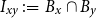 upper I Subscript x y Baseline colon equals upper B Subscript x Baseline intersection upper B Subscript y Baseline