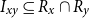 upper I Subscript x y Baseline subset of or equal to upper R Subscript x Baseline intersection upper R Subscript y