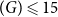 left parenthesis upper G right parenthesis less than or slanted equals 15
