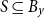 upper S subset of or equal to upper B Subscript y