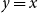 y equals x