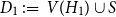 upper D 1 colon equals upper V left parenthesis upper H 1 right parenthesis union upper S