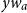 y w Subscript a