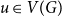 u element of upper V left parenthesis upper G right parenthesis