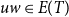 u w element of upper E left parenthesis upper T right parenthesis