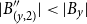 StartAbsoluteValue upper B double prime Subscript left parenthesis y comma 2 right parenthesis EndAbsoluteValue less than StartAbsoluteValue upper B Subscript y Baseline EndAbsoluteValue