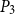 upper P 3