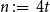 n colon equals 4 t