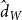 ModifyingAbove d With caret Subscript upper W