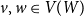 v comma w element of upper V left parenthesis upper W right parenthesis