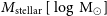 upper M Subscript normal s normal t normal e normal l normal l normal a normal r Baseline left bracket log upper M Subscript circled dot Baseline right bracket