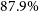 87.9 percent sign