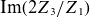 normal upper I normal m left parenthesis 2 upper Z 3 divided by upper Z 1 right parenthesis