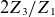 2 upper Z 3 divided by upper Z 1