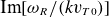 normal upper I normal m left bracket omega Subscript upper R Baseline divided by left parenthesis k v Subscript upper T Baseline 0 Baseline right parenthesis right bracket