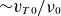 tilde v Subscript upper T Baseline 0 Baseline divided by nu 0