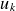 u Subscript k