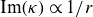 normal upper I normal m left parenthesis kappa right parenthesis proportional to 1 divided by r
