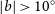 StartAbsoluteValue b EndAbsoluteValue greater than 10 Superscript ring