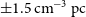 plus or minus 1.5 normal c normal m Superscript negative 3 Baseline normal p normal c