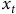 x Subscript t