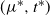 left parenthesis mu Superscript asterisk Baseline comma t Superscript asterisk Baseline right parenthesis