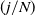 left parenthesis j divided by upper N right parenthesis