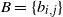 upper B equals StartSet b Subscript i comma j Baseline EndSet