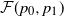 script upper F left parenthesis p 0 comma p 1 right parenthesis