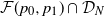script upper F left parenthesis p 0 comma p 1 right parenthesis intersection script upper D Subscript upper N