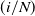 left parenthesis i divided by upper N right parenthesis